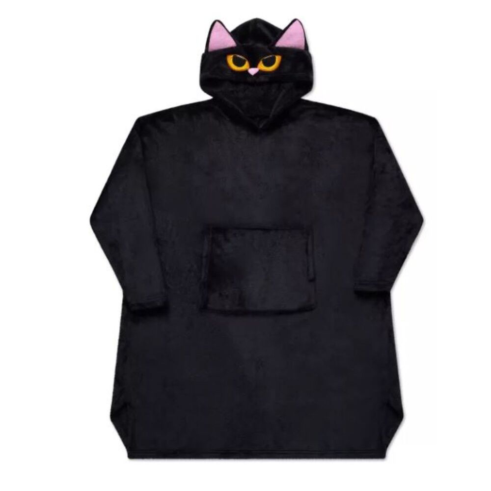 Black Cat Wearable Fleece Blanket